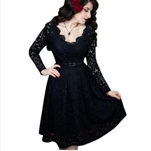 Elegant Black Lace Dress